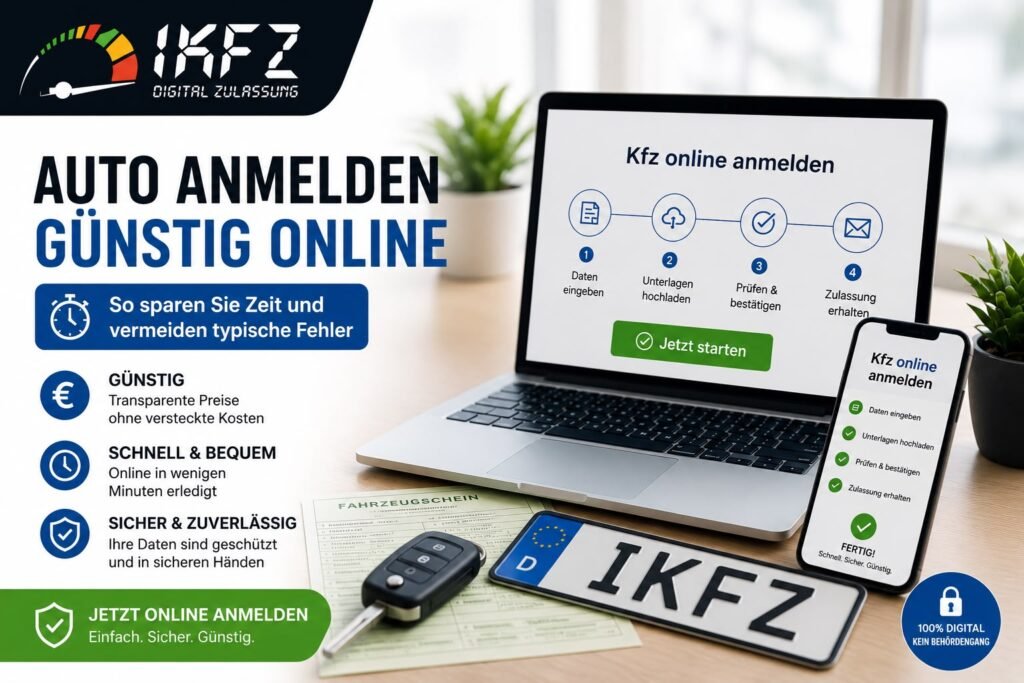 Auto anmelden günstig online – So sparen Sie Zeit und vermeiden typische Fehler