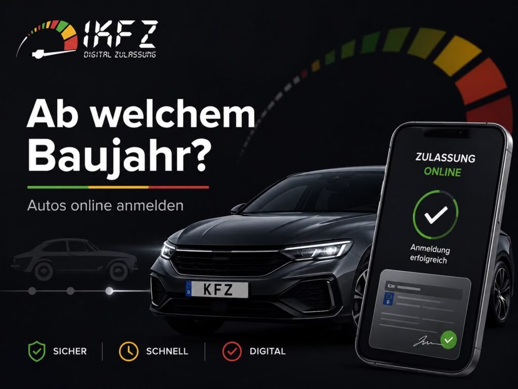 Ab welchem Baujahr kann man Autos online anmelden?