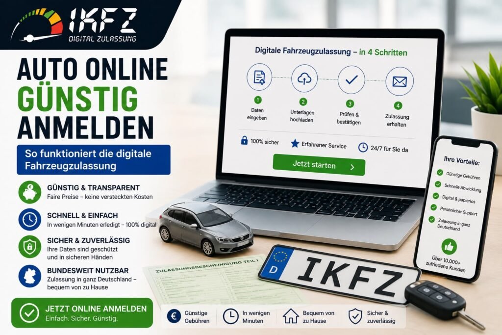 Günstig Auto anmelden online – So klappt die digitale Kfz-Zulassung