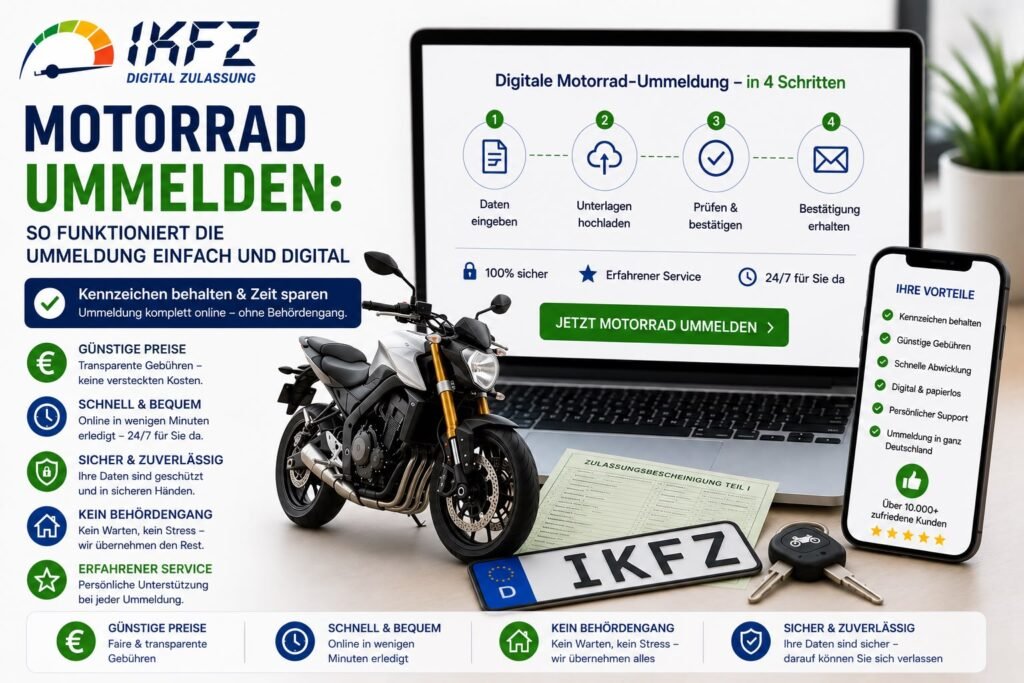 Motorrad ummelden: So funktioniert die Ummeldung einfach und digital