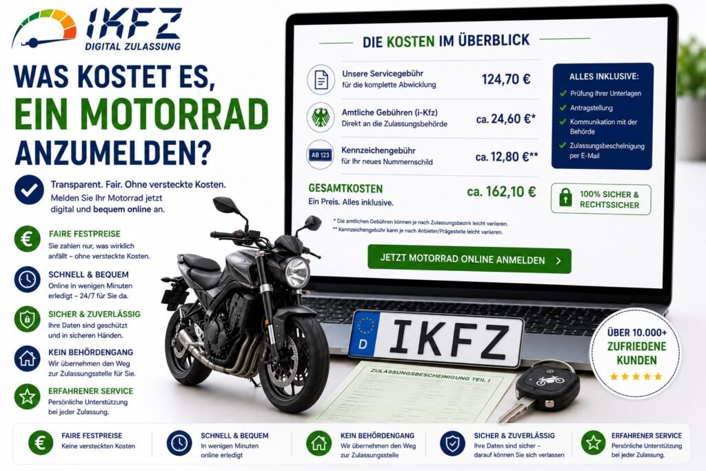 Was kostet es, ein Motorrad anzumelden?