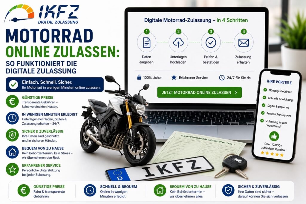 Motorrad online zulassen: So funktioniert die digitale Zulassung
